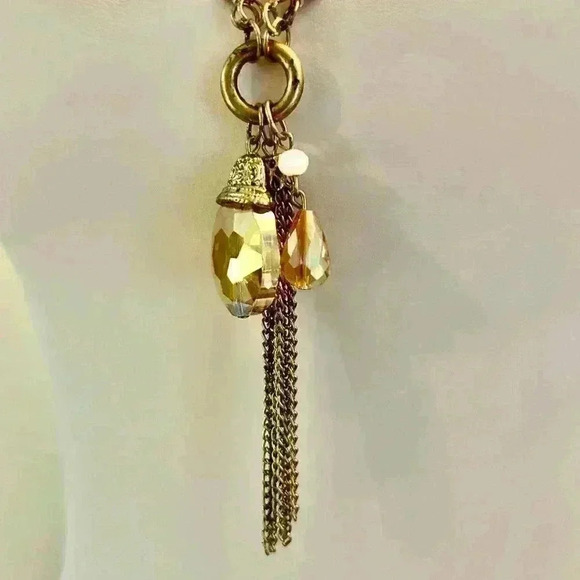 Vintage Two Stand Necklace with Pendants - Picture 4 of 5